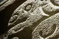 Aud Rundreise in Mexiko, Zeit für ein Detail eines Reliefs an der mexikanischen Ausgrabungsstätte von Monte Albán