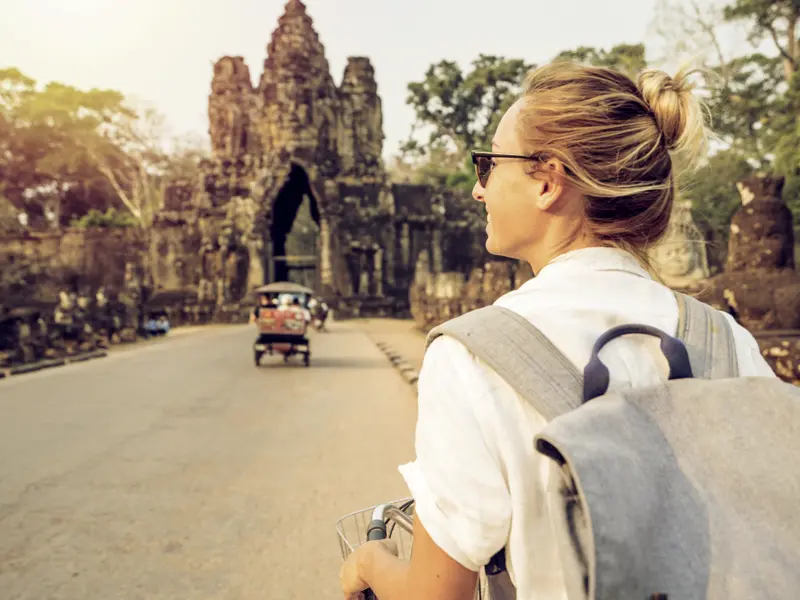 Spannende Entdeckungen in den Tempelanlagen von Angkor warten auf der Rundreise in Kambodscha auf uns.