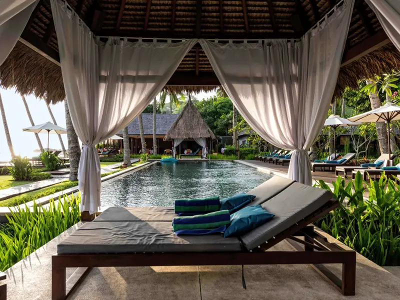 Auf Ihrer Rundreise in der Mini-Gruppe durch Bali, Lombok und Gili Trawangan verbringen Sie zwei Nächte im Hotel Chandi Boutique in Senggigi.