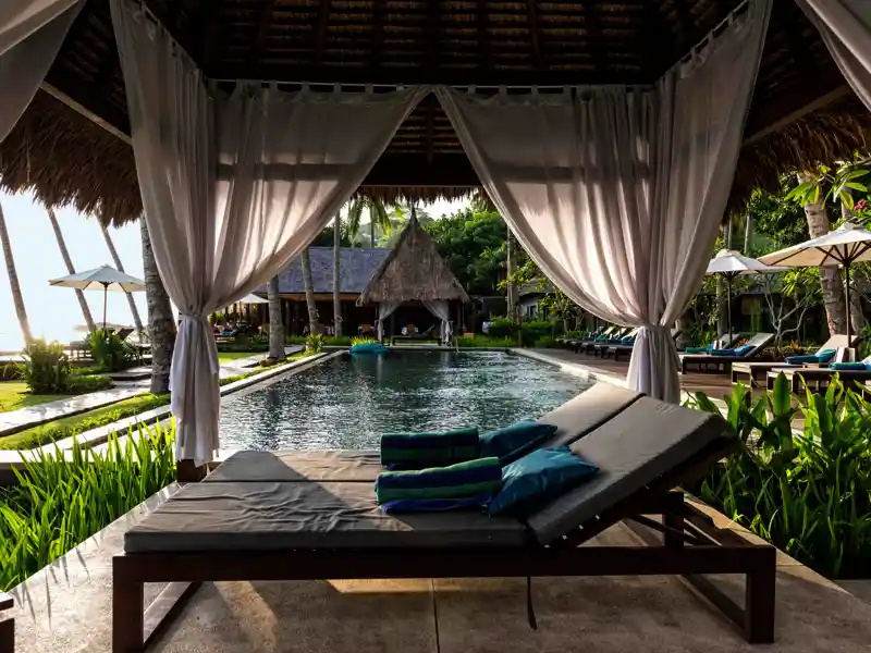 Auf unserer Marco Polo Mini-Gruppen-Reise übernachten Sie zwei Nächte im Hotel  The Chandi Boutique auf der Insel Lombok.