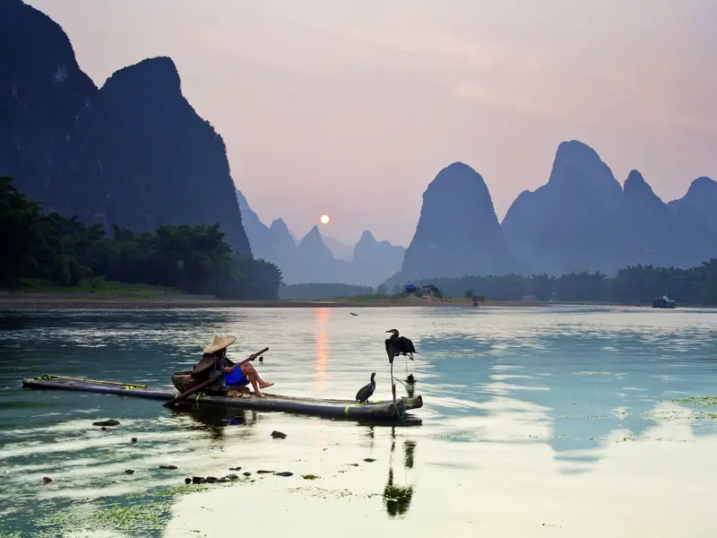 Auf unserer Marco Polo Reise nach China sehen wir neben dem modernen China auch das ländliche China. Besonders malerisch ist es in der Nähe der Städte Yangshuo und Guilin.