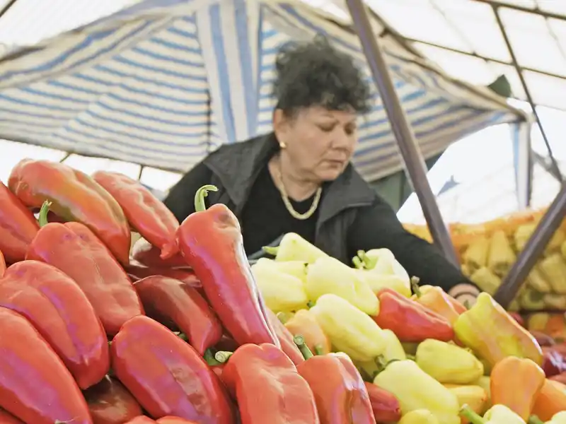 Besuchen Sie bunte Märkte auf Ihrer individuellen Rundreise durch Rumänien und kommen Sie mit den Einheimischen ins Gespräch.