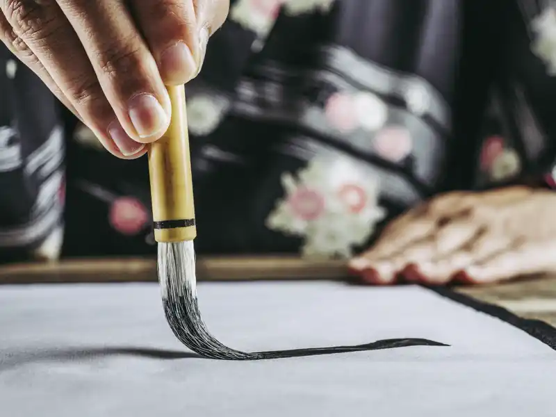 Vielleicht lernen Sie an Ihrem freien Nachmittag in Kyoto die Kunst der Kalligrafie.