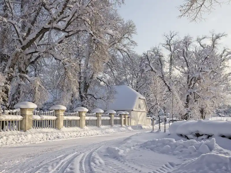 Der Lahemaa-Nationalpark und seine liebevoll restaurierten Gutshöfe ist auch im tiefen Winter ein lohnendes Ziel