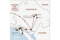 Reisekarte der  Marco Polo Rundreise durch  Montenegro mit Kotor, Budva und Durmitor-Nationalpark.