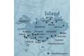 Diese Karte zeigt den Verlauf der individuellen Mietwagenreise an Islands Südküste: Reykjavik, Golden Circle, Vik, Kirkjubaejarklaustur, Jökulsarlon, Keflavik.