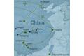 Reisekarte der individuellen Marco Polo Reise China - Megastädte und Flusslandschaften.