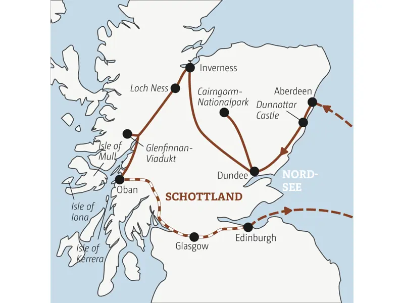 Auf der YOUNG LINE Reise nach Schottland reisen junge Traveller gemeinsam von Aberdeen zu Burgen, Lochs und Whiskeybrennereien.