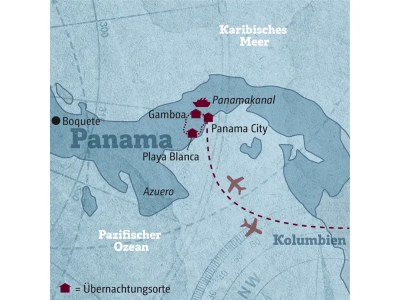 Ihre individuelle Rundreise durch Panama führt von Panama-Stadt über den Gamboa Regenwald nach Playa Blanca.