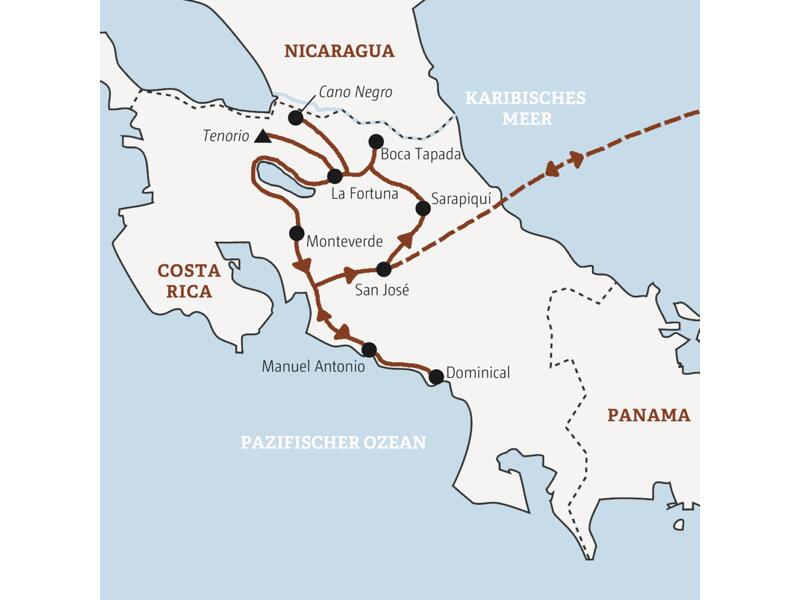 Erleben Sie Costa Rica auf dieser Rundreise mit Marco Polo Scout in all seinen Facetten: Regen- und Nebelwälder, Vulkane und Traumstrände.