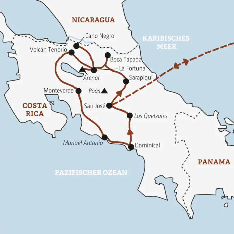 Erleben Sie auf dieser Rundreise Costa Rica in all seinen Facetten: Regenwälder und Kaffeeplantagen, Vulkane und Traumstrände.